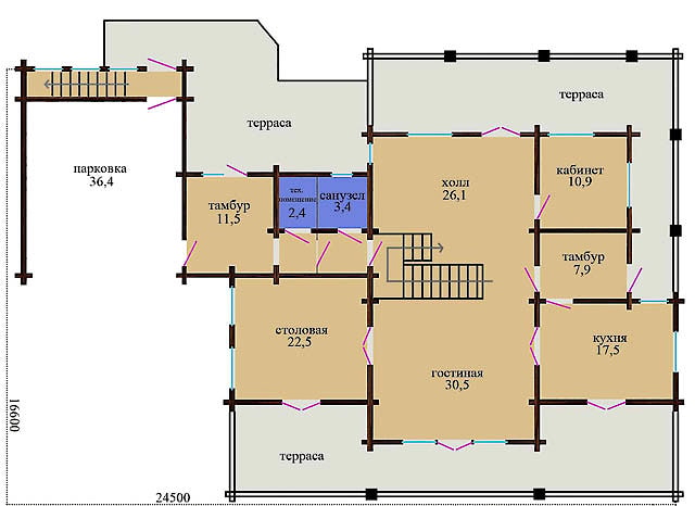 木制小屋从日志,白俄罗斯,明斯克,项目