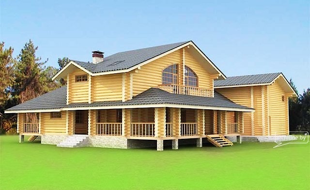 木制小屋从日志,白俄罗斯,明斯克,项目“木屋”