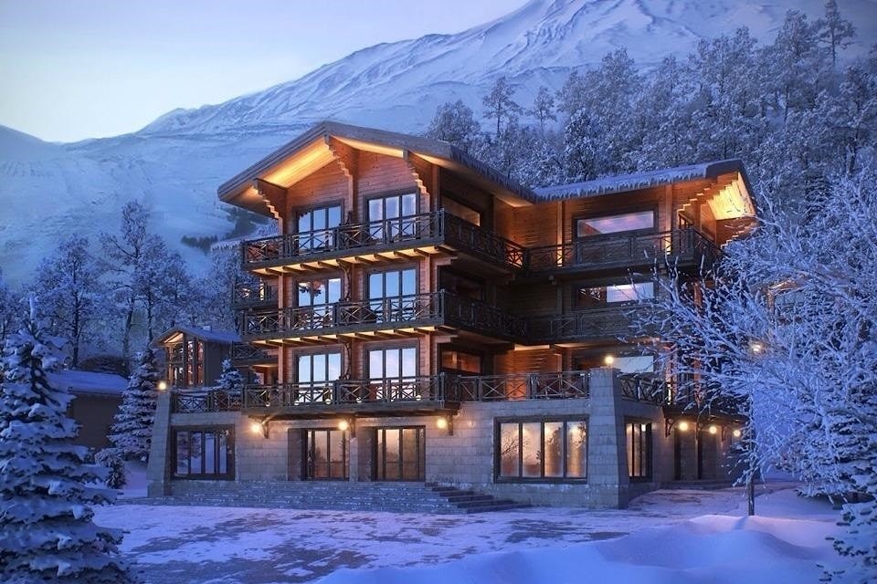 该项目的酒店在滑雪胜地