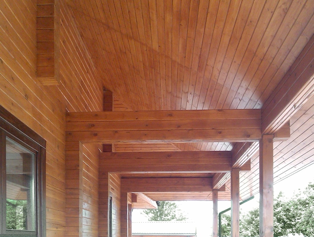 टुकड़े टुकड़े वाले लिबास लकड़ी से घर, घर की लकड़ी की संरचना