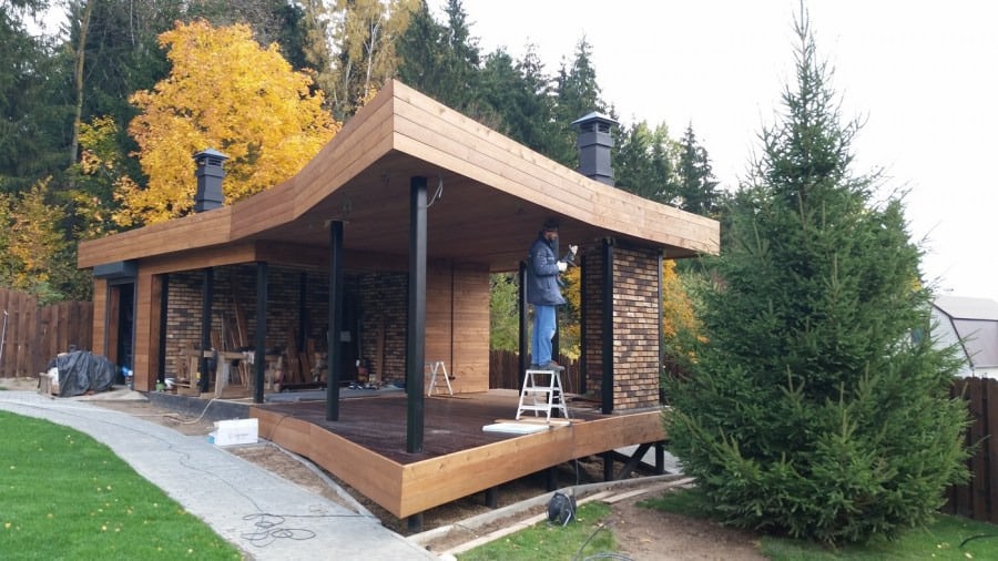 Gazebo con gran terraza  