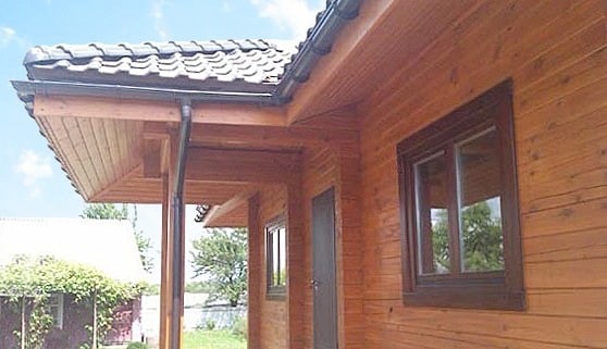 Tre-etasjes trehus fra en bar, Hviterussland, prosjekt "varmt" 179 m²