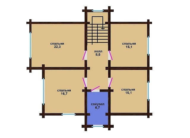 To-etasjes trehus med terrasse "Soul" 227 m²