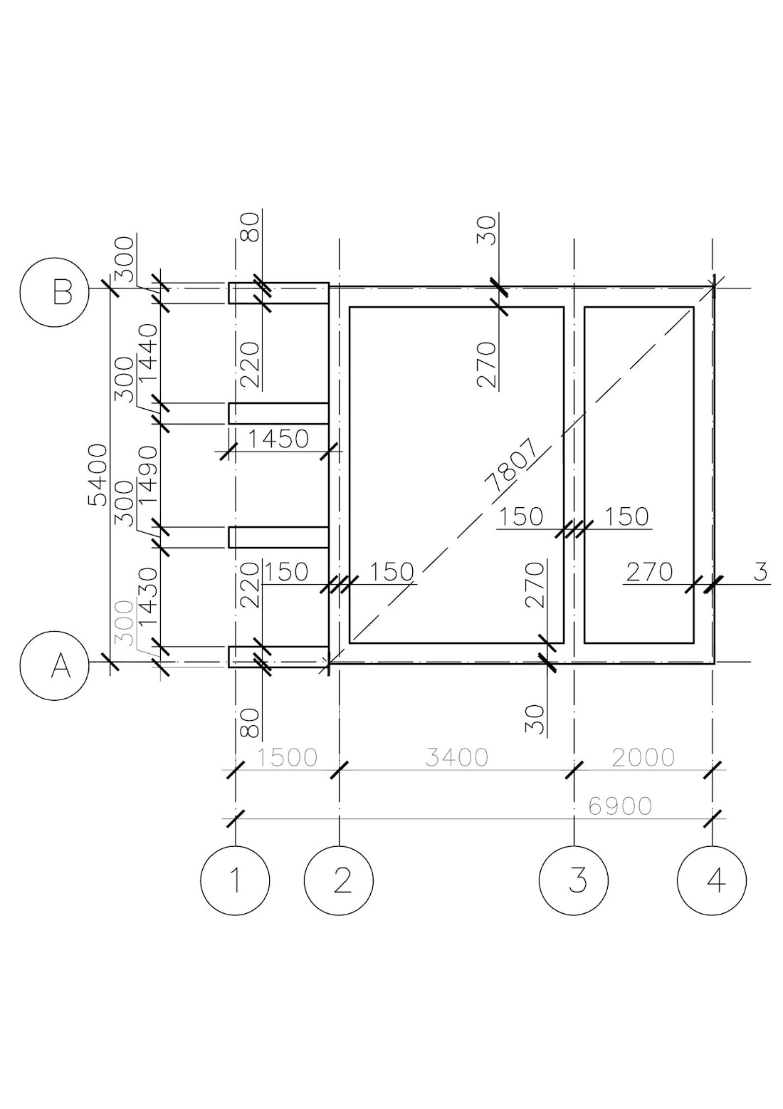 Landsted laget av tømmer "Ulenspiegels kjedepost" 48 m²