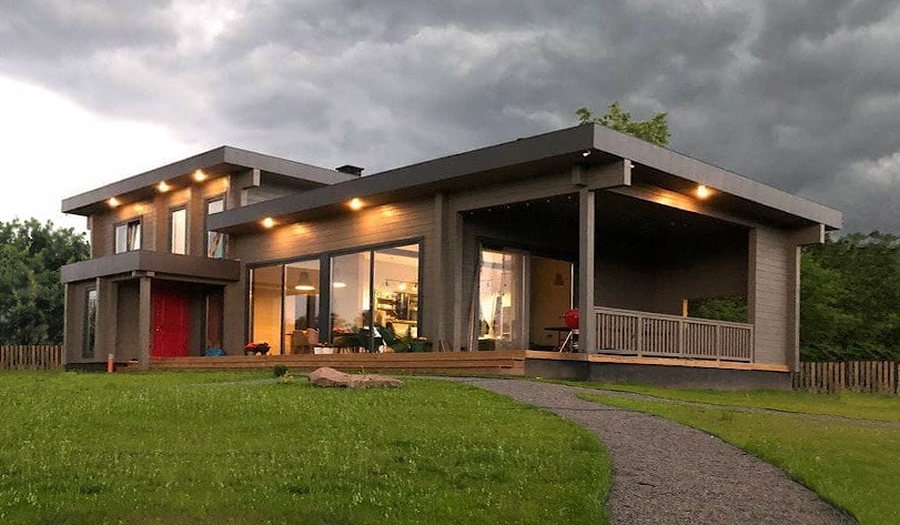 Casa moderna de madera con techo plano, proyecto "Malaga 2" 182 m²  