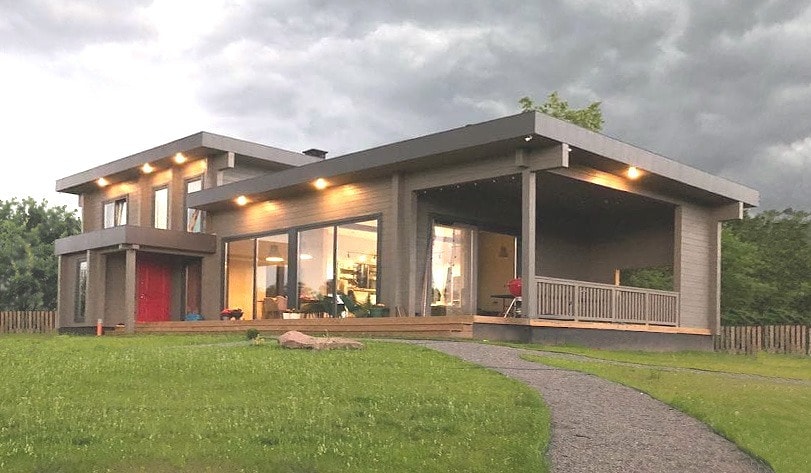 PVC membran çatılı "Nadezhda" ahşap ev, 182 m²  