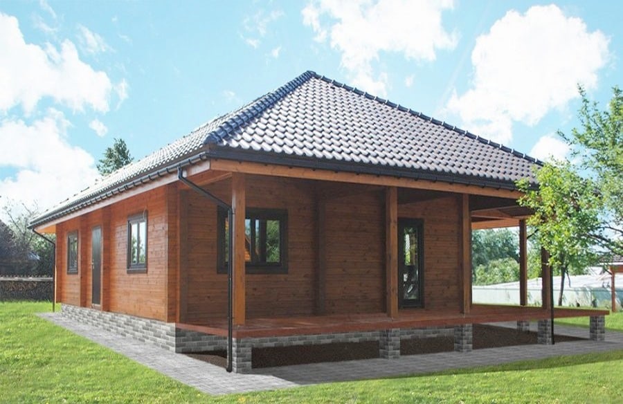 Bir bardan tek katlı ahşap ev