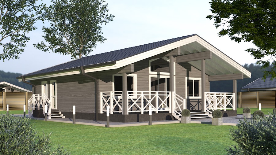 Timber frame house, project "Frame 103"  