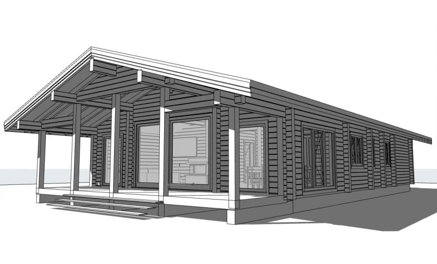 Casa-chalet de madera "Selva Negra 1", 180 m²  
