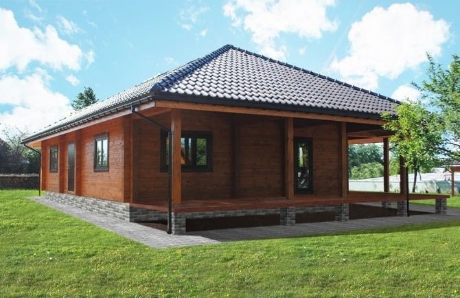 Maison en bois "Villa classique" plain-pied 179 m²