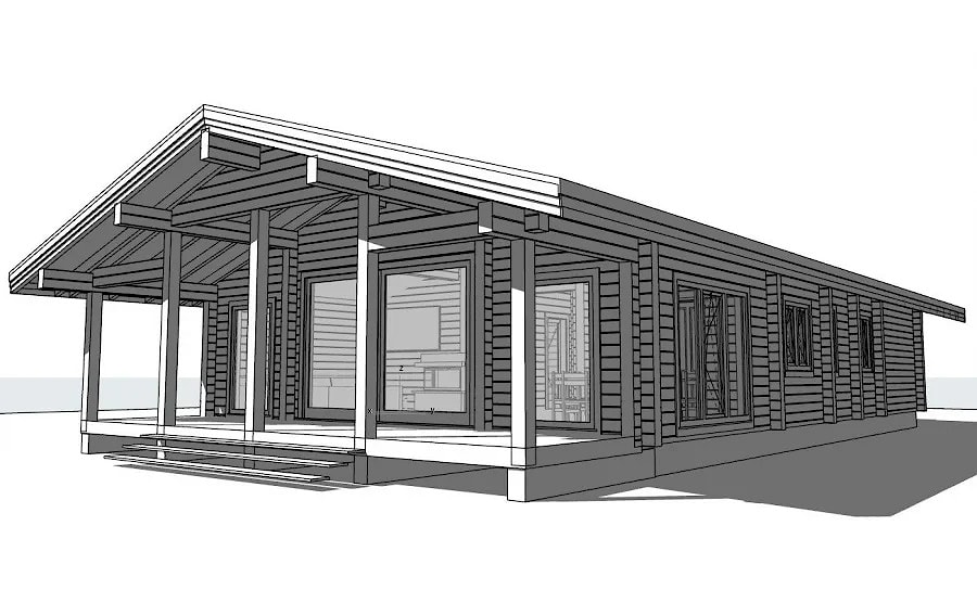 Maison-chalet en bois "Forêt Noire 1", 180 m²  
