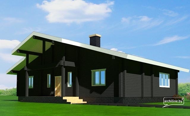 Maison en bois superficie 128 m²