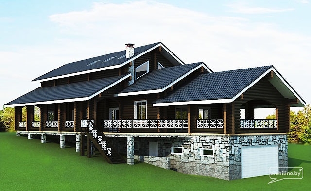 Grande maison en bois "la montagne" 440 m²