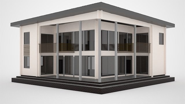 Maison en bois moderne style (high-tech) 436 м²