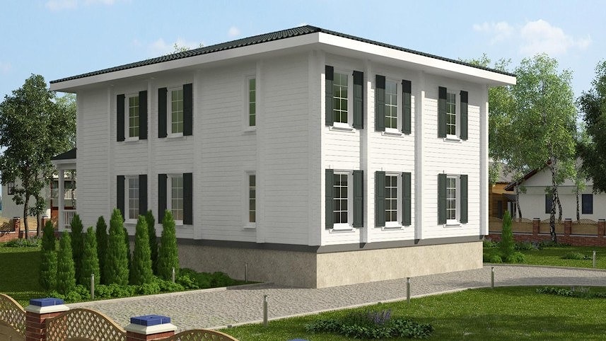 Maison en bois "OBAMA"dans le style américain 434 m²