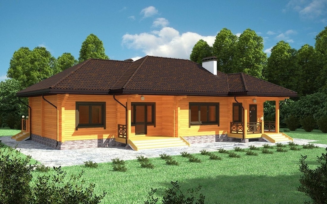 Maison en bois lamellé collé Projet "Good Wood" superficie 175 m²