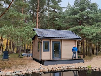 Petit sauna en bois de placage laminé « Liepaja » Lettonie 19.6 m²