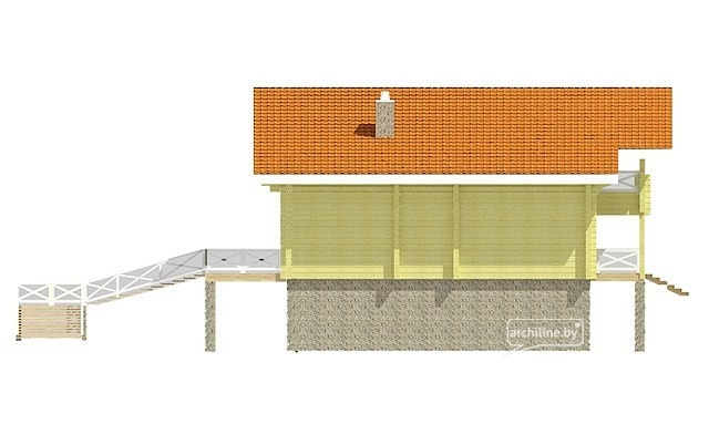 层压单板木材的房子，项目“Zabudova”