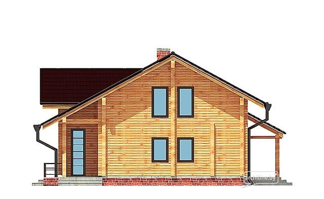 异形胶合木材房屋面积132m² - 价格查询