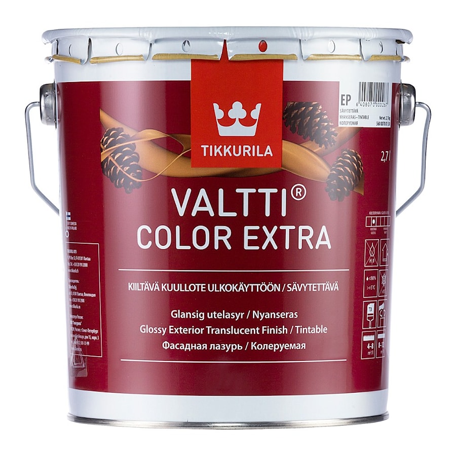 Valtti Color Extra Extractive防腐剂,用于Tikkuril木屋 - 价格9,0l。 276.90白俄罗斯卢布