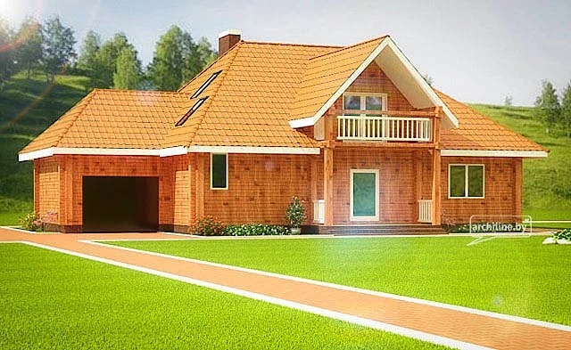 בית עץ עם קומת גג וחנייה 268 מ"ר  