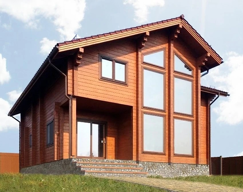 Maison en bois dans la banlieue 215 m²  