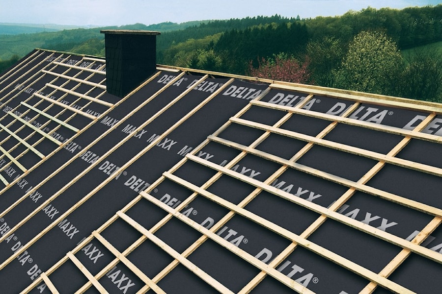 牛瓦屋顶防水扩散膜，带防凝层DELTA-MAXX  - 价格494擦。 /卷75平方米  