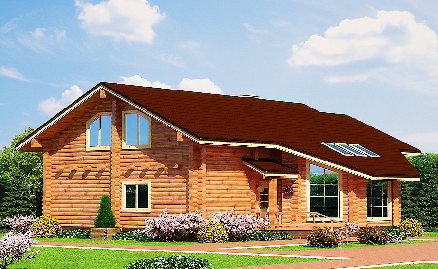 项目:232平方米的木制木屋,“Belpari”项目,条形基础 - 价格根据要求设定