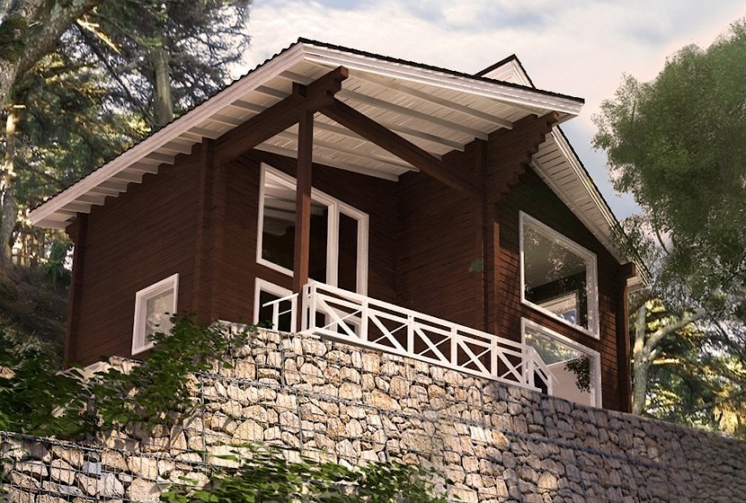 出口到阿尔及利亚山区的胶合木材木屋项目 - 价格要求