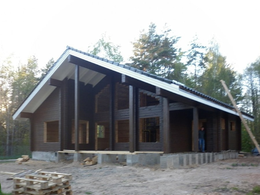 建造斯堪的纳维亚木屋138平方米，白俄罗斯，“维京”项目 - 根据要求定价  