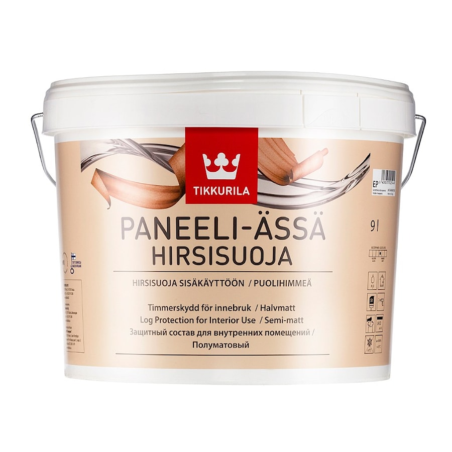 面板 - 用于Tikkuril木结构内饰表面的Yassya防护组合物(底漆) - 价格9,0l。 204.90白俄罗斯卢布